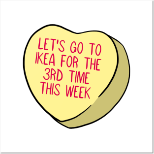 Funny Candy Heart IKEA Posters and Art
